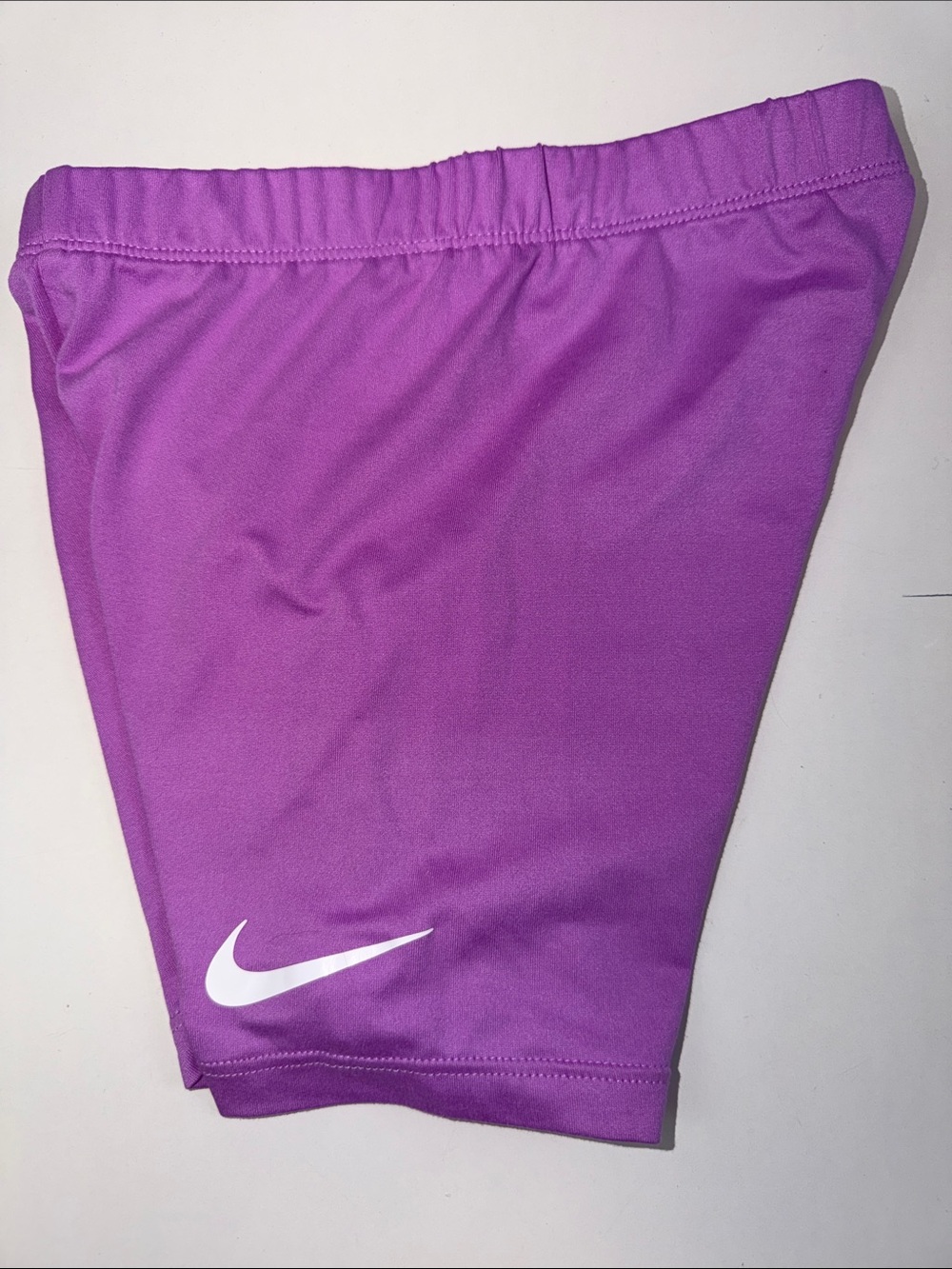 Nike Violet Athletic Shorts with White Swoosh